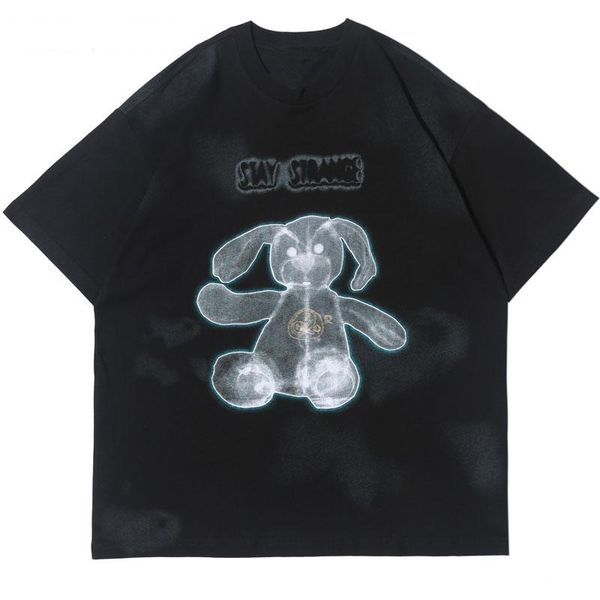 women's t-shirt creative x-rayed bear printed t-shirts women mens streetwear hip hop casual loose short sleeved tees summer fashion ts, White
women's t-shirt creative x-rayed bear printed t-shirts women mens streetwear hip hop casual loose short sleeved tees summer fashion ts, White