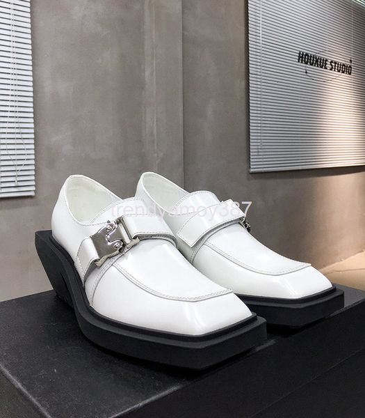 dress shoes metal square head leather shoes thick bottom women's cowhide british style heel jk lefu leisure trend small women, Black
dress shoes metal square head leather shoes thick bottom women's cowhide british style heel jk lefu leisure trend small women, Black
