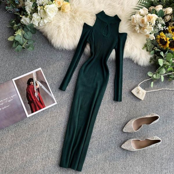 casual dresses hollow strapless long-sleeved dress women's early autumn style foreign stand-up collar and hip knitted skirt, Black;gray
casual dresses hollow strapless long-sleeved dress women's early autumn style foreign stand-up collar and hip knitted skirt, Black;gray