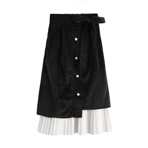 skirts 2021 spring retro slim loose skirt velvet pearl buckle strap organ pleated women's mid-length bust irregular female, Black
skirts 2021 spring retro slim loose skirt velvet pearl buckle strap organ pleated women's mid-length bust irregular female, Black
