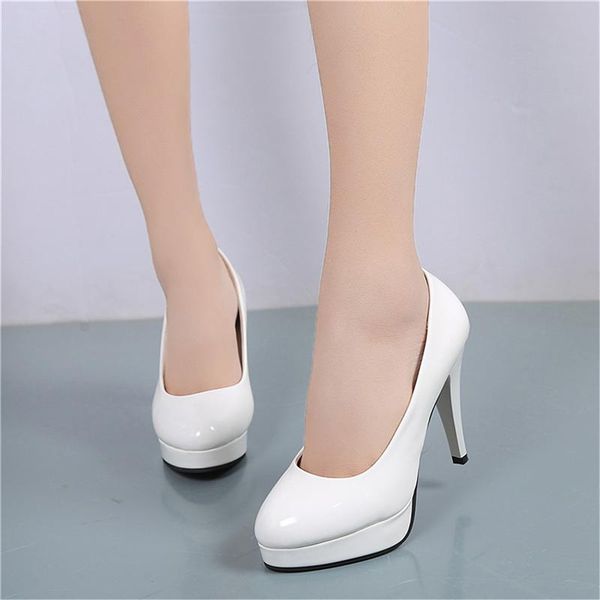 dress shoes women pumps fashion classic patent leather high heels white sharp head paltform wedding plus size 35-42, Black
dress shoes women pumps fashion classic patent leather high heels white sharp head paltform wedding plus size 35-42, Black