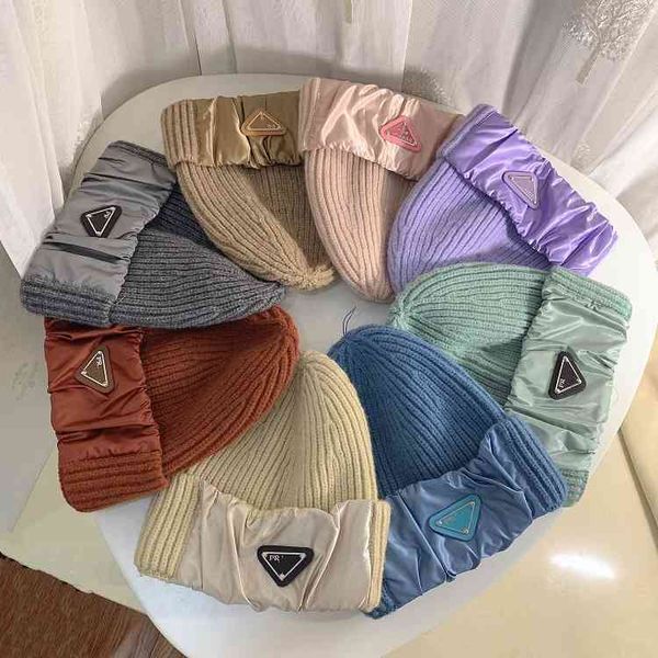 design new p-letter knitted inverted triangle label wool fashion warm leisure men's and women's hat, Blue;gray
design new p-letter knitted inverted triangle label wool fashion warm leisure men's and women's hat, Blue;gray