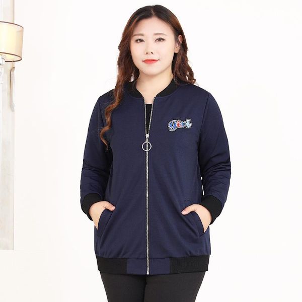 to 10xl plus size women jackets spring autumn casual zipper coats long sleeve bomber jacket female women's, Black;brown
to 10xl plus size women jackets spring autumn casual zipper coats long sleeve bomber jacket female women's, Black;brown