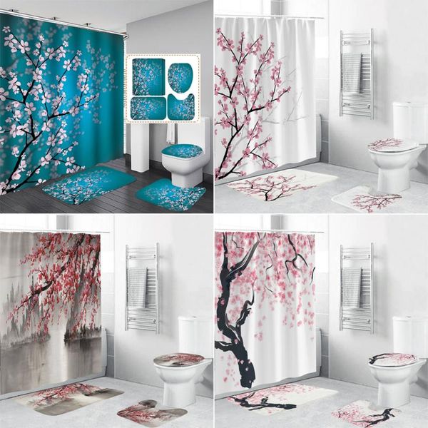 shower curtains plum blossom printed bathroom curtain set non-slip rugs toilet lid cover and bath mat carpet flower sets
shower curtains plum blossom printed bathroom curtain set non-slip rugs toilet lid cover and bath mat carpet flower sets