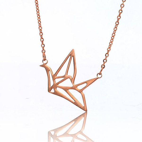 pendant necklaces rose gold thousand paper cranes necklace for women stainless steel jewelry on the neck fashion gifts woman, Silver
pendant necklaces rose gold thousand paper cranes necklace for women stainless steel jewelry on the neck fashion gifts woman, Silver