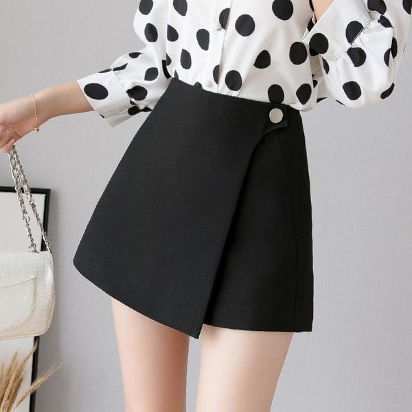 women's shorts 2021 summer fashion girl skirts korean style chiffon casual women high waist wide leg, White;black
women's shorts 2021 summer fashion girl skirts korean style chiffon casual women high waist wide leg, White;black