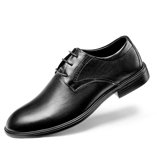 men dress shoes genuine leather fashion oxfords classic business wedding footwear lace-up british style male formal, Black
men dress shoes genuine leather fashion oxfords classic business wedding footwear lace-up british style male formal, Black