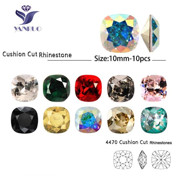 nail art decorations yanruo crystals stones 10mm cushion cut rhinestones 3d pointback glass for nails strass diy accessories, Silver;gold
nail art decorations yanruo crystals stones 10mm cushion cut rhinestones 3d pointback glass for nails strass diy accessories, Silver;gold