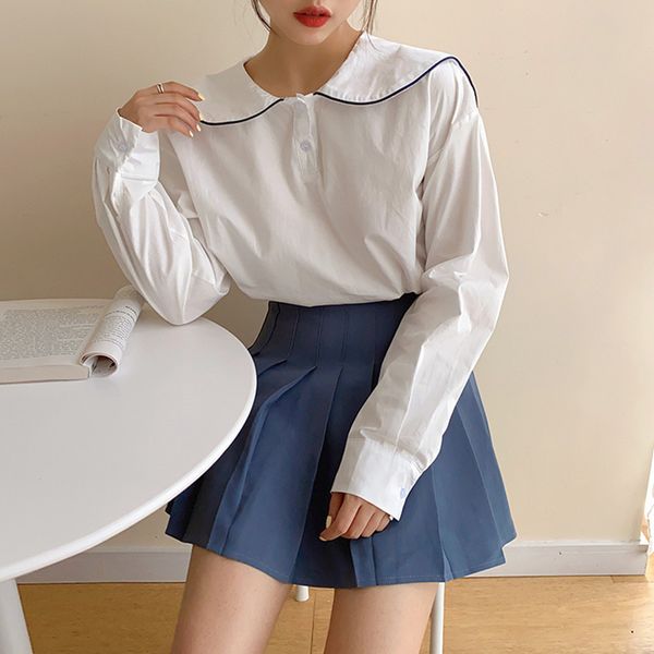 2 colors 2021 autumn preppy style long sleeve shirts women spring all-match casual blouse shirt coat female blusas (f4038), White
2 colors 2021 autumn preppy style long sleeve shirts women spring all-match casual blouse shirt coat female blusas (f4038), White