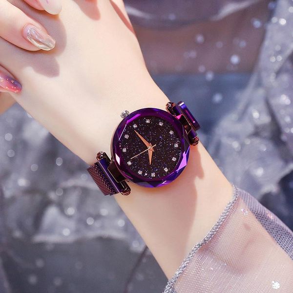 wristwatches luxury starry sky watch 2021 magnet buckle watches magnetic lock mesh band wristwatch purple elagant relogio, Slivery;brown
wristwatches luxury starry sky watch 2021 magnet buckle watches magnetic lock mesh band wristwatch purple elagant relogio, Slivery;brown