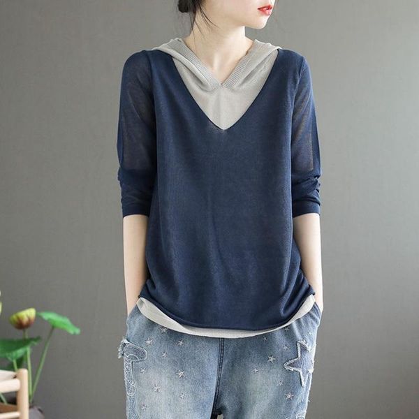 women's t-shirt xiaowang literature and art holiday two t-shirts loose thin hooded versatile autumn winter 2021, White
women's t-shirt xiaowang literature and art holiday two t-shirts loose thin hooded versatile autumn winter 2021, White