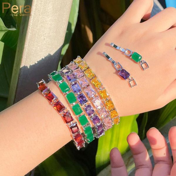 link, chain pera neatly square link matte green yellow cz crystal bracelets silver color jewelry for women christmas party gift b228, Black
link, chain pera neatly square link matte green yellow cz crystal bracelets silver color jewelry for women christmas party gift b228, Black