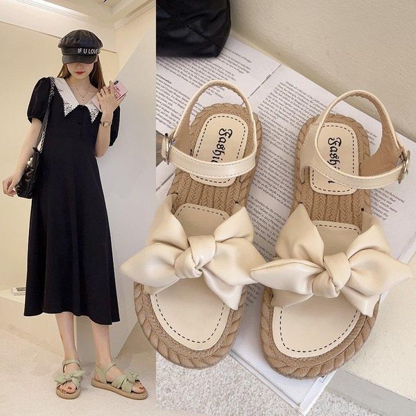 sandals women's shoes bow buckle strap summer the solid color casual flat heel round head comfortable open toe, Black
sandals women's shoes bow buckle strap summer the solid color casual flat heel round head comfortable open toe, Black