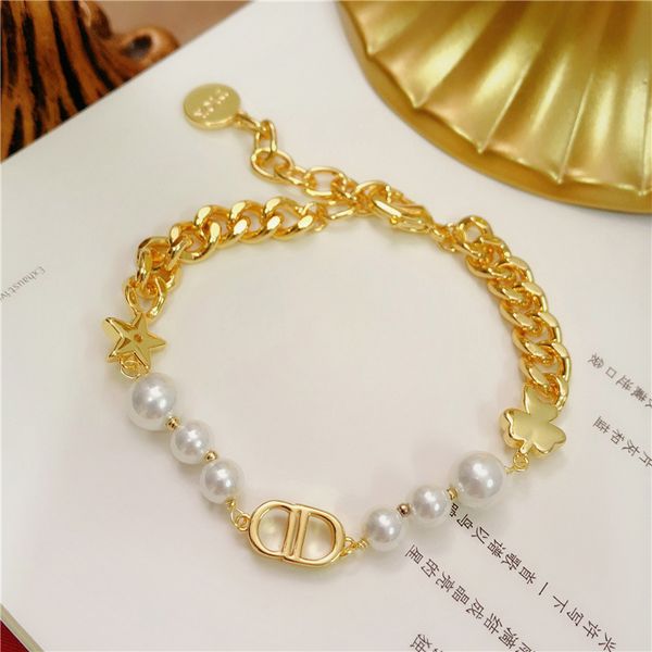 aaa designer jewelry heavy industry brass french super beautiful letter pearl elegant spring and summer new star tassel bracelet, Silver
aaa designer jewelry heavy industry brass french super beautiful letter pearl elegant spring and summer new star tassel bracelet, Silver