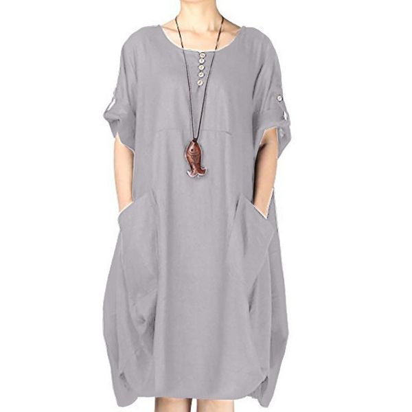 casual dresses loose round neck dress linen plus size women clothing lantern vetement femme 2021, Black;gray
casual dresses loose round neck dress linen plus size women clothing lantern vetement femme 2021, Black;gray