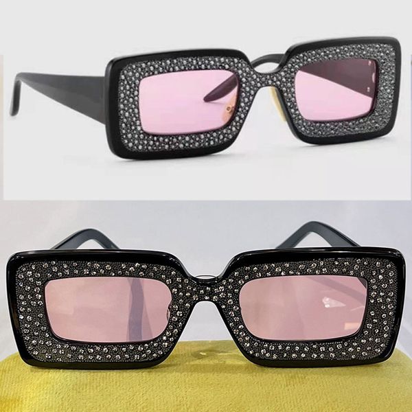 womens luxury sunglasses g0974s fashion classic square plate crystal diamond decorative frame pink/yellow lens women shopping leisure uv400, White;black
womens luxury sunglasses g0974s fashion classic square plate crystal diamond decorative frame pink/yellow lens women shopping leisure uv400, White;black