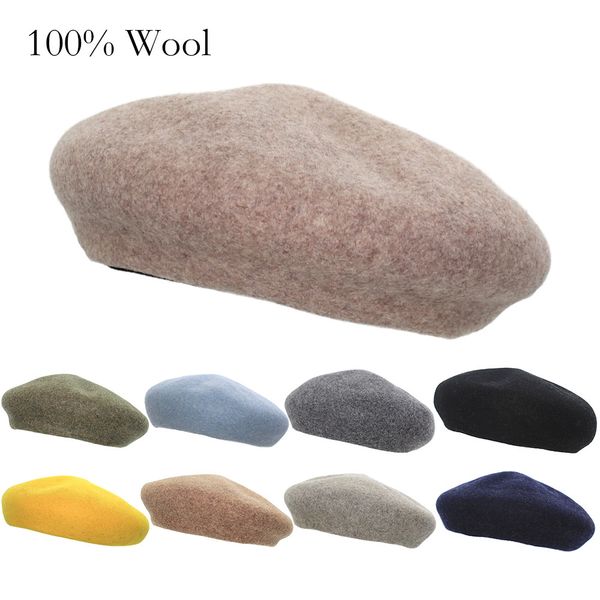 french classic solid color 100% wool beret women's autumn and winter new versatile wool bud hat painter's wardrobe accessories, Blue;gray
french classic solid color 100% wool beret women's autumn and winter new versatile wool bud hat painter's wardrobe accessories, Blue;gray