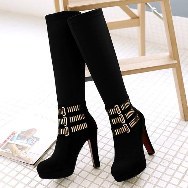 boots big size 9 10 11 12 thigh high knee over the women ladies elastic buckle sleeve, Black
boots big size 9 10 11 12 thigh high knee over the women ladies elastic buckle sleeve, Black