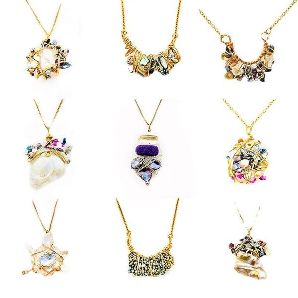 pendant necklaces vintage irregular natural stone necklace for women mix color stainless steel chains jewelry 2021 wholesale, Silver
pendant necklaces vintage irregular natural stone necklace for women mix color stainless steel chains jewelry 2021 wholesale, Silver