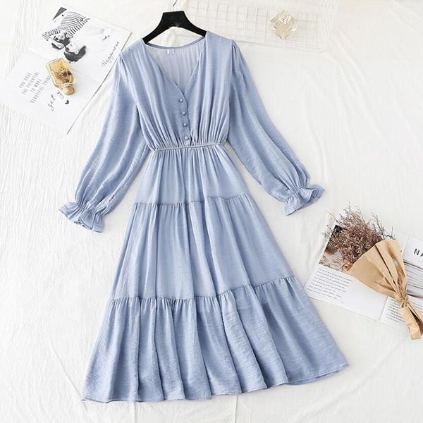 casual dresses 2021 spring summer cotton linen dress women solid v-neck elastic waist rufflea vintage party vestidos high quality, Black;gray
casual dresses 2021 spring summer cotton linen dress women solid v-neck elastic waist rufflea vintage party vestidos high quality, Black;gray