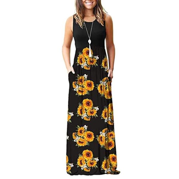 casual dresses women's o-neck floral dress strap summer swing longuette women 2021 vestidos mujer verano, Black;gray
casual dresses women's o-neck floral dress strap summer swing longuette women 2021 vestidos mujer verano, Black;gray