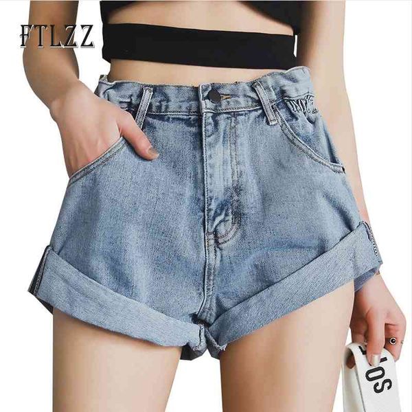 women's denim shorts fashion summer short jeans woman vintage high waist khaki wide leg elastic 210602, White;black
women's denim shorts fashion summer short jeans woman vintage high waist khaki wide leg elastic 210602, White;black