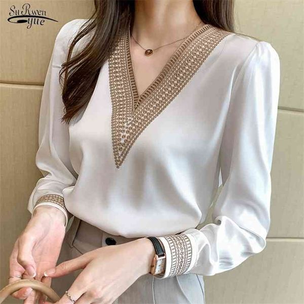 spring v neck chiffon women shirts fashion solid casual loose long sleeve blouse plus size female clothing 13366 210510, White
spring v neck chiffon women shirts fashion solid casual loose long sleeve blouse plus size female clothing 13366 210510, White