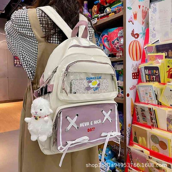 new bag female students summer junior school high capacity backpack lovely korean contrast backpack
new bag female students summer junior school high capacity backpack lovely korean contrast backpack