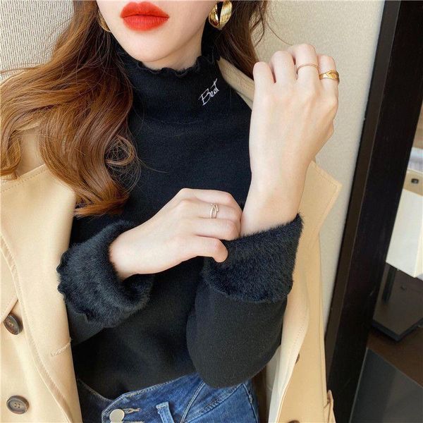 women's t-shirt 2021 spring autumn women half high collar t shirt solid color thick warm female bottoming long sleeve y219, White
women's t-shirt 2021 spring autumn women half high collar t shirt solid color thick warm female bottoming long sleeve y219, White