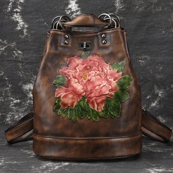 backpack black color genuine leather women red floral embossed travel backpacks soft ladies organizer purses bags
backpack black color genuine leather women red floral embossed travel backpacks soft ladies organizer purses bags