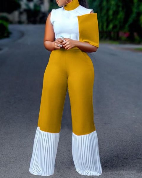 rompers shredded women leg irregularly high collar fashion block sleeve street wear female african plus size overalls qw1w, Black;white
rompers shredded women leg irregularly high collar fashion block sleeve street wear female african plus size overalls qw1w, Black;white