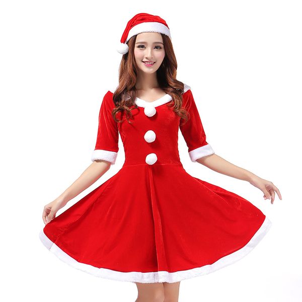 mascot doll costume woman festival christmas elf new year xmas red dress hat girls halloween costume princess party role play make up outfi, Red;yellow
mascot doll costume woman festival christmas elf new year xmas red dress hat girls halloween costume princess party role play make up outfi, Red;yellow