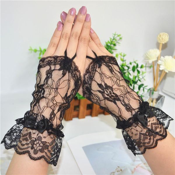 bridal gloves elegant black glove paragraph fashion pattern wedding lace accessories womens dress novia st266, White
bridal gloves elegant black glove paragraph fashion pattern wedding lace accessories womens dress novia st266, White