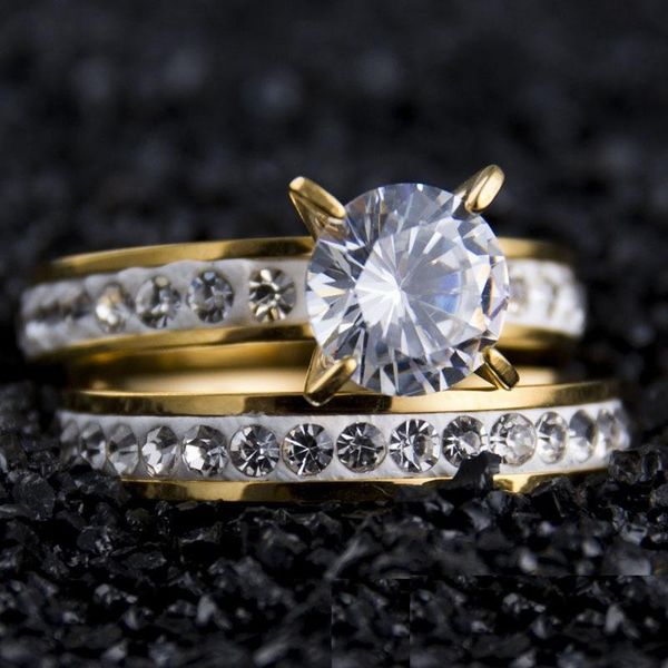 wedding rings 2021 stainless steel ring with stone crystal couple and engagement for women male valentine's day, Slivery;golden
wedding rings 2021 stainless steel ring with stone crystal couple and engagement for women male valentine's day, Slivery;golden