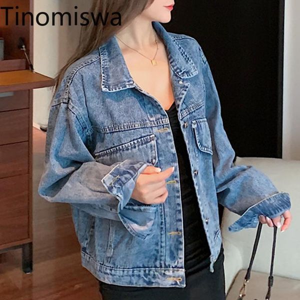 women's jackets tinomiswa denim jacket women loose single breasted long sleeve female coats 2021 spring casual bf style lady a958, Black;brown
women's jackets tinomiswa denim jacket women loose single breasted long sleeve female coats 2021 spring casual bf style lady a958, Black;brown