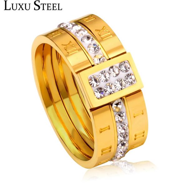 cluster rings luxusteel jewelry paved with crystal and romal numberal for women stainless steel gold color wedding, Golden;silver
cluster rings luxusteel jewelry paved with crystal and romal numberal for women stainless steel gold color wedding, Golden;silver
