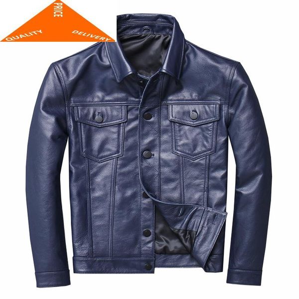 men's leather & faux jacket men real clothes 2021 streetwear fashion mens short cow coat slim fit genuine coats 9296, Black
men's leather & faux jacket men real clothes 2021 streetwear fashion mens short cow coat slim fit genuine coats 9296, Black