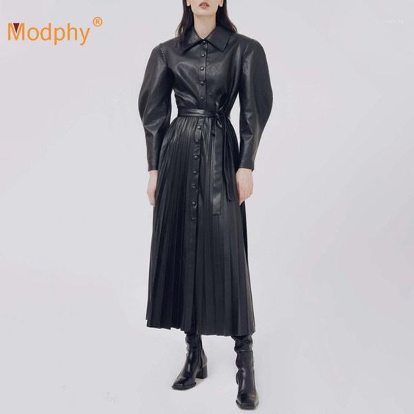 autumn ladies lapel pu dress vestidos fashion long sleeve single breasted lace-up bow celebrity club party midi casual dresses, Black;gray
autumn ladies lapel pu dress vestidos fashion long sleeve single breasted lace-up bow celebrity club party midi casual dresses, Black;gray