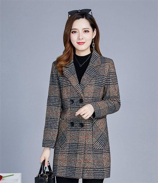 women's suits & blazers spring autumn women 2021 fashion office wear double breasted coat woolen outerwear blended wool plaid jacket, White;black
women's suits & blazers spring autumn women 2021 fashion office wear double breasted coat woolen outerwear blended wool plaid jacket, White;black