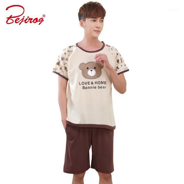 men's sleepwear bejirog bear print short sleeve pajamas set for men animal plus size pyjama cotton nightwear o-neck homewear in summer, Black;brown
men's sleepwear bejirog bear print short sleeve pajamas set for men animal plus size pyjama cotton nightwear o-neck homewear in summer, Black;brown