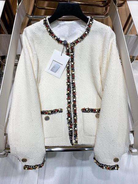 women's jackets hand beading border tweed jacket women camellia outerwear o-neck long sleeve hook button fashion coat lady 2021, Black;brown
women's jackets hand beading border tweed jacket women camellia outerwear o-neck long sleeve hook button fashion coat lady 2021, Black;brown