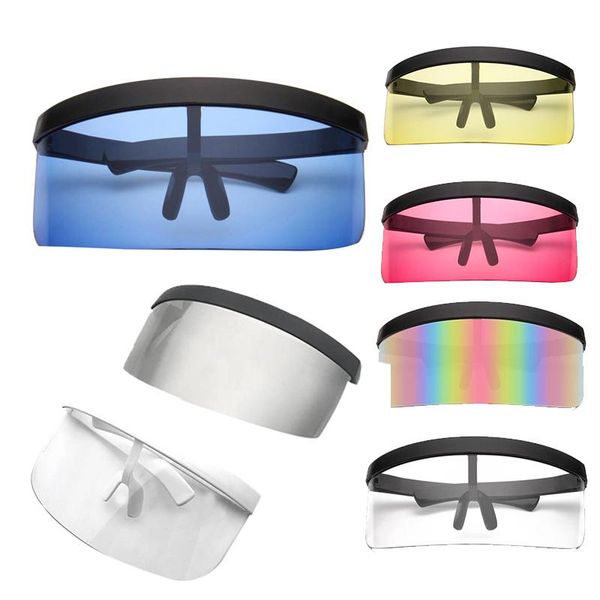 oversized one-piece sunglasses men's and women's goggles fashion retro mirror half frame, White;black
oversized one-piece sunglasses men's and women's goggles fashion retro mirror half frame, White;black