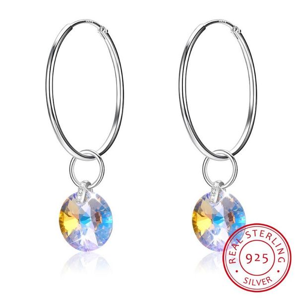 hoop & huggie arrival 925 sterling silver earrings for women fine round crystal wedding party jewelry drop statement earring, Golden;silver
hoop & huggie arrival 925 sterling silver earrings for women fine round crystal wedding party jewelry drop statement earring, Golden;silver