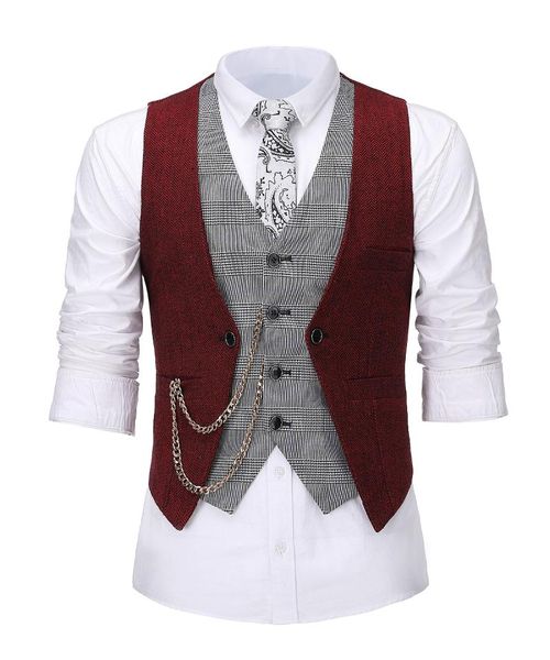 men's vests vest men tweed wool waistcoat business &casual slim fit custom made herringbone for wedding groomsmen fashion, Black;white
men's vests vest men tweed wool waistcoat business &casual slim fit custom made herringbone for wedding groomsmen fashion, Black;white