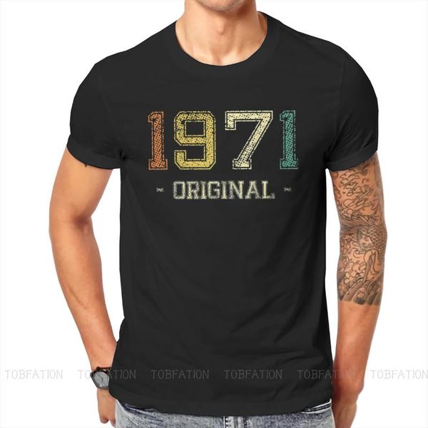 men's t-shirts original in 1971 vintage retro t shirt classic homme tshirt loose o-neck men clothing, White;black
men's t-shirts original in 1971 vintage retro t shirt classic homme tshirt loose o-neck men clothing, White;black