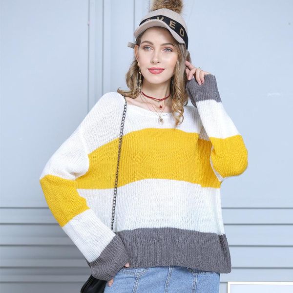 women's sweaters 2021autumn oversize causal temperament commute flare sleeve pullover sweater clothing, White;black
women's sweaters 2021autumn oversize causal temperament commute flare sleeve pullover sweater clothing, White;black