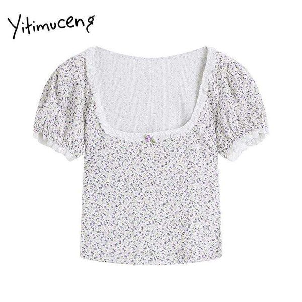 yitimuceng floral print blouse for women lace shirts straight puff sleeve square collar summer korean fashion 210601, White
yitimuceng floral print blouse for women lace shirts straight puff sleeve square collar summer korean fashion 210601, White