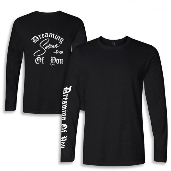 five fingers selena. female singer printing long-sleeved t-shirt casual men's and women's t-shirts, White;black
five fingers selena. female singer printing long-sleeved t-shirt casual men's and women's t-shirts, White;black