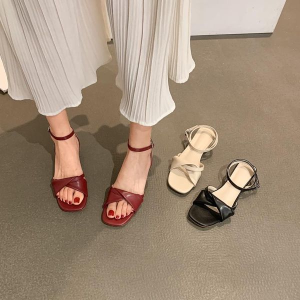 sandals 2021 summer narrow band retro gladiator women beige black casual shoes ankle buckle strap red low heels
sandals 2021 summer narrow band retro gladiator women beige black casual shoes ankle buckle strap red low heels