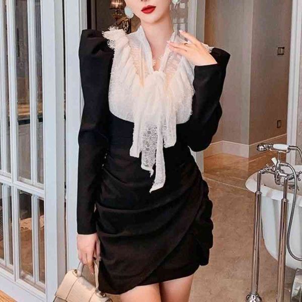 casual dresses french vintage y2k mini women autumn black elegant lace design long sleeve evening party korean oo8r, Black;gray
casual dresses french vintage y2k mini women autumn black elegant lace design long sleeve evening party korean oo8r, Black;gray